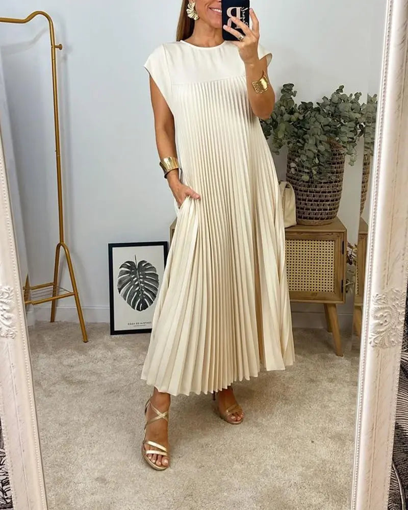 Camilla™ | Ärmelloses Kleid mit schicken Falten MOKKAKAI