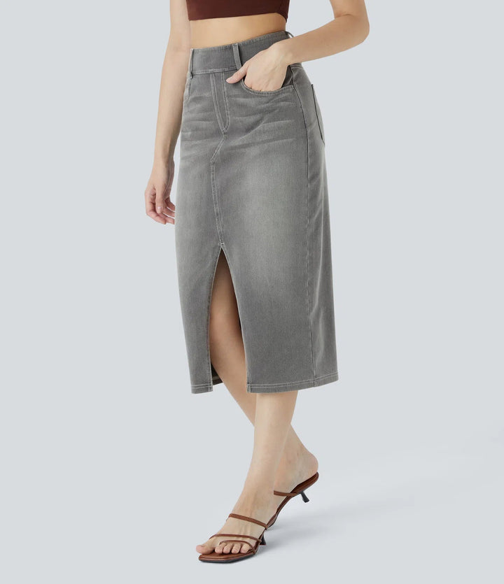 Allegra Blu™ – Midi-Jeansrock mit Charme & Komfort MOKKAKAI