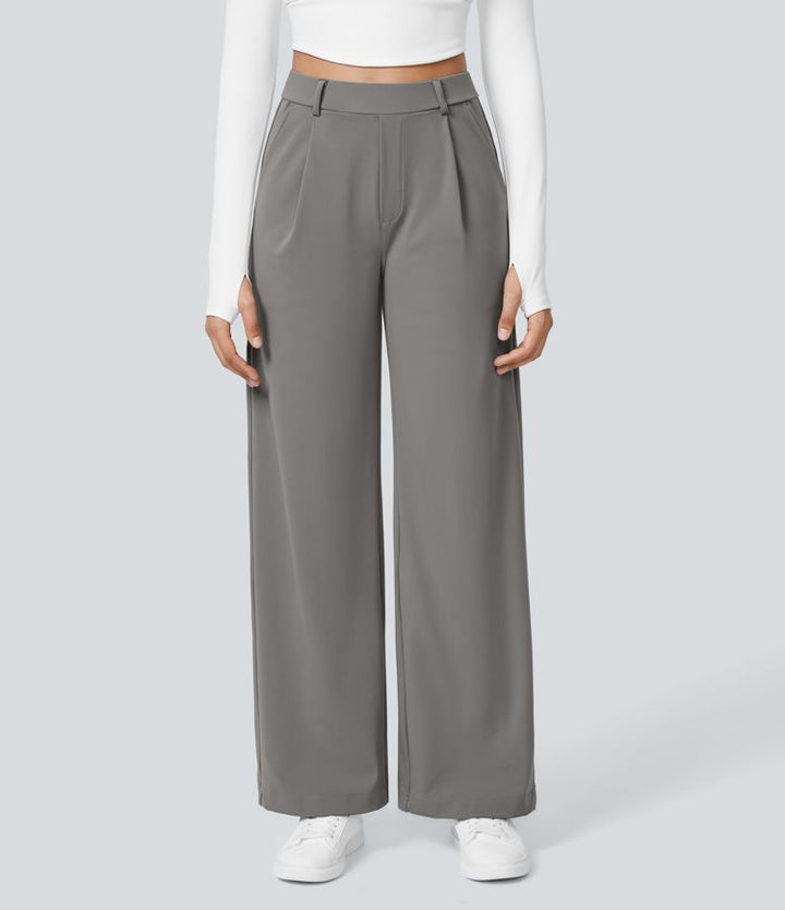 Bianca Linea™ – Plissierti Stretch-Stoffhose mit Stil & Bewegigsfreiheite MOKKAKAI