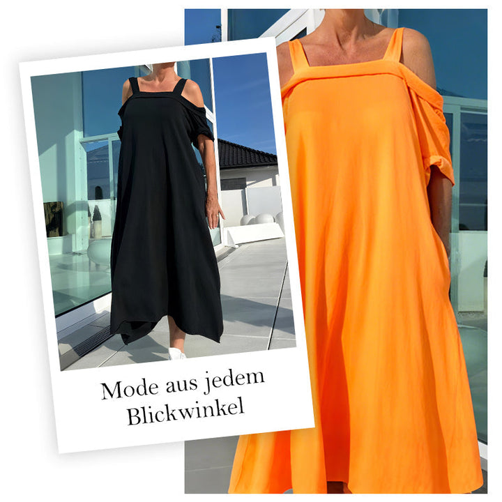 Lässiges Maxikleid mit offenen Schultern für Damen MOKKAKAI