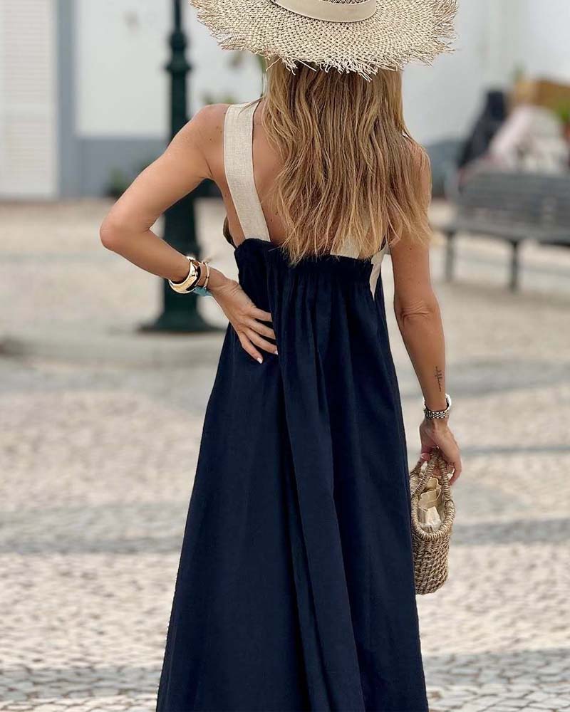 Stella Luxe™ – Langs, Cross-Träger Eleganz Kleid MOKKAKAI