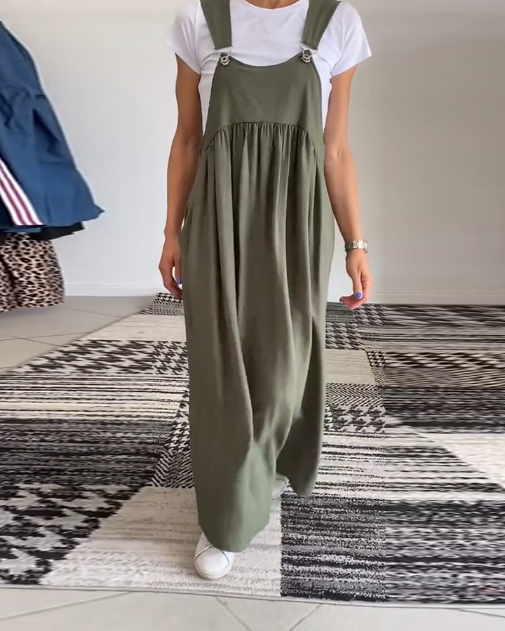 Kleid lässig einfarbig Hosenträger MOKKAKAI