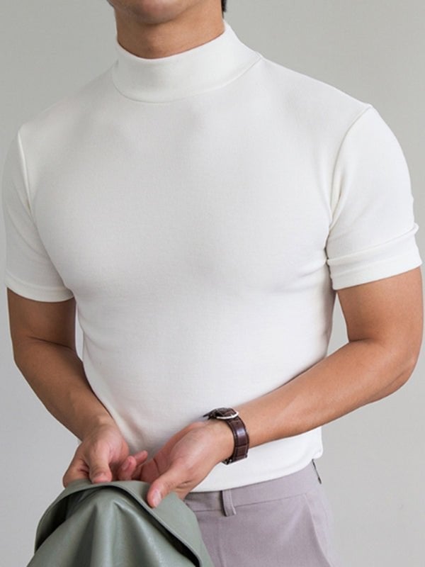 Lorenz - Hochgeschlossenes Slim-Fit-T-Shirt für Herren MOKKAKAI