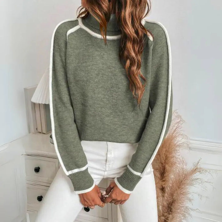 Evelyn™ | Luxuriöser olivgrüner Strickpullover MOKKAKAI