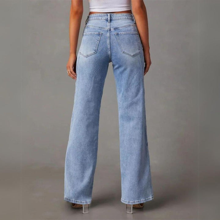 Fayline™ | Elegante Ausgestellte Jeans MOKKAKAI
