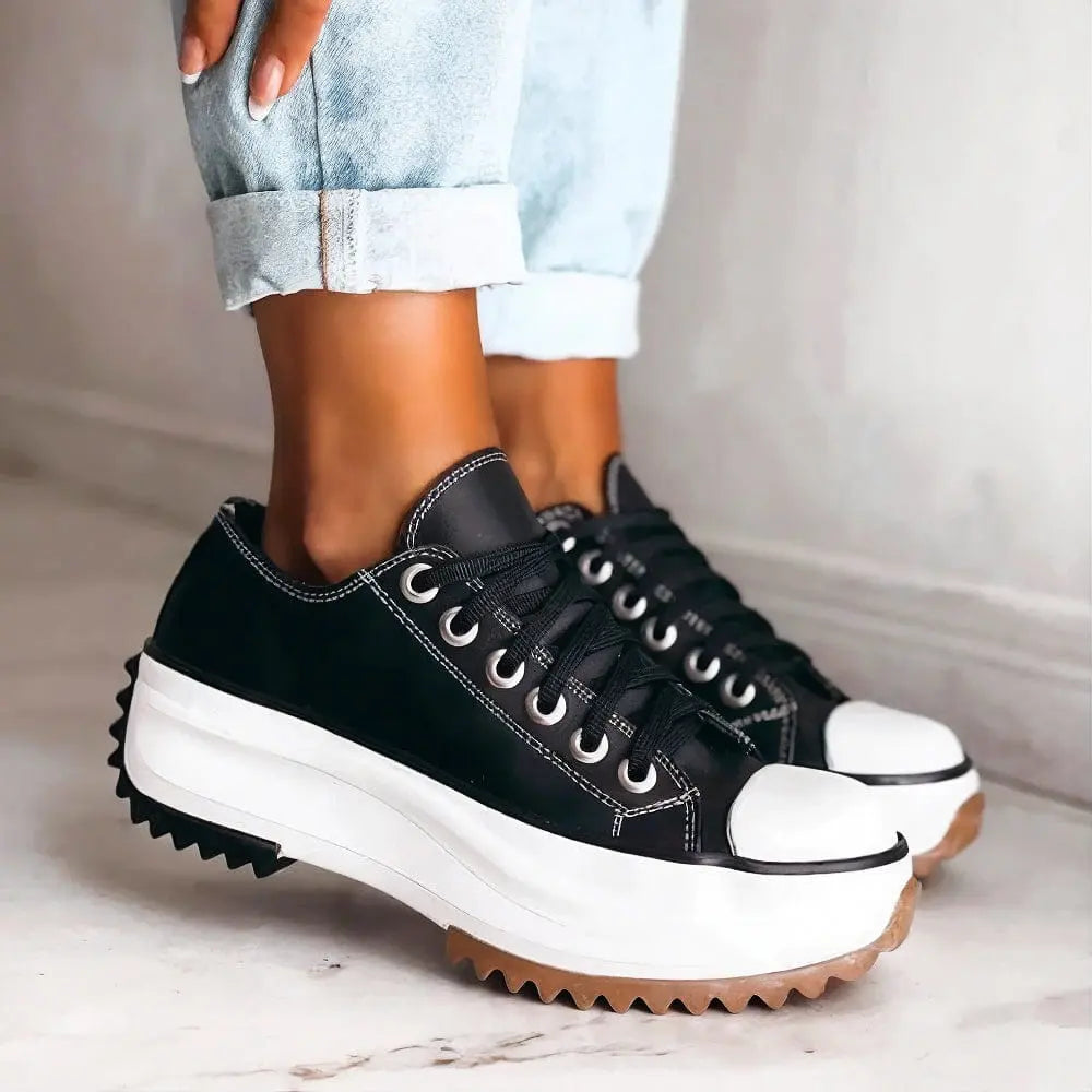 Leder Plateau Sneakers – Ansicht 3
