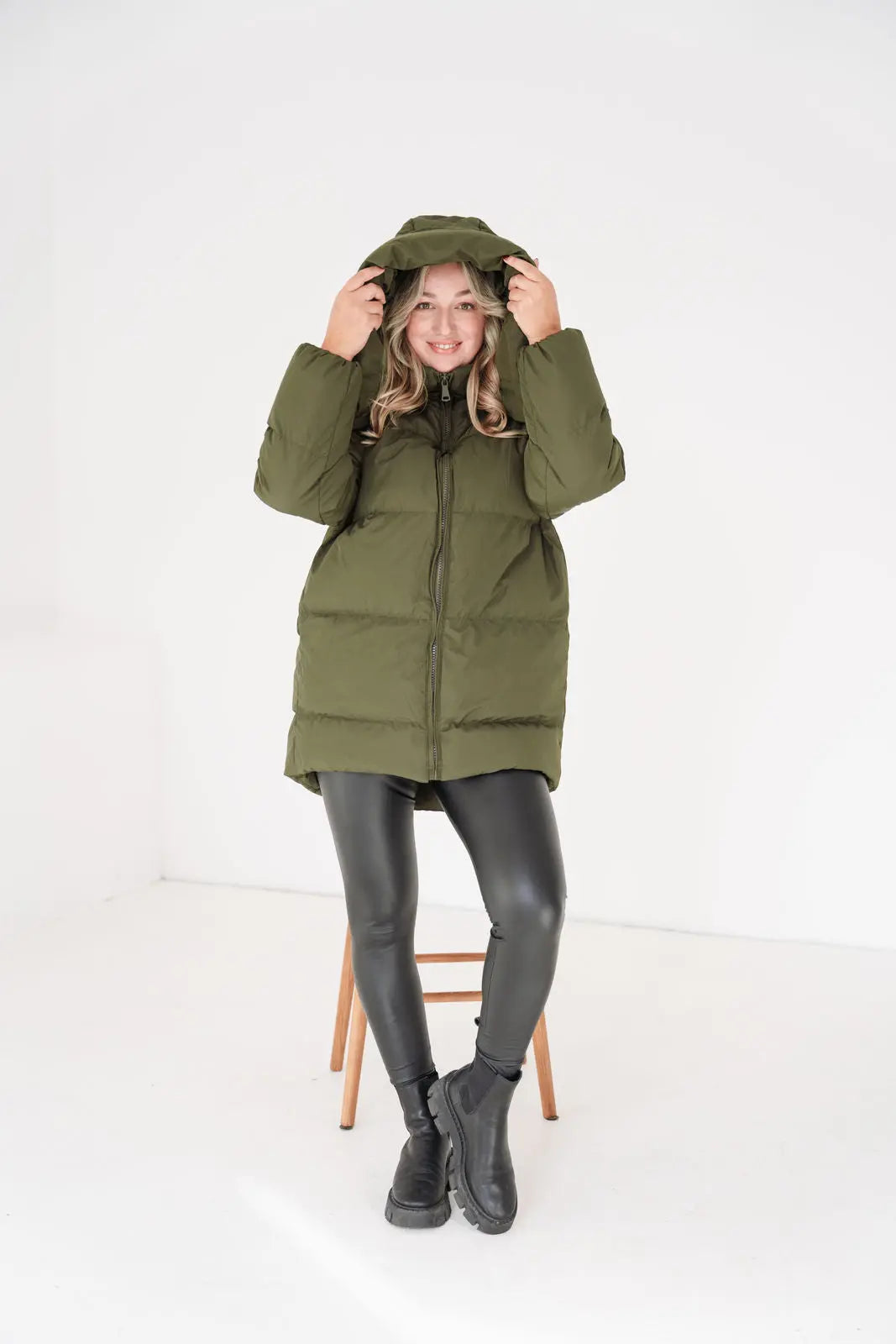 Villars - Steppjacke mit Kapuze (Khaki) MOKKAKAI