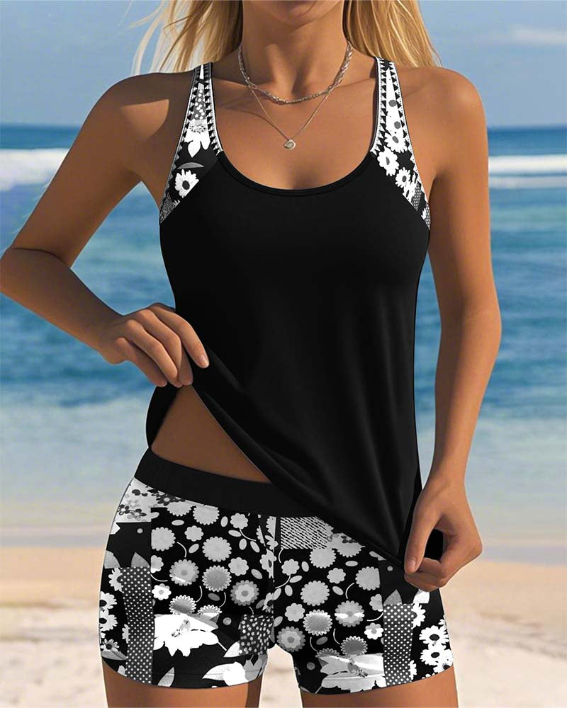 Badeanzug Tanktop Bedruckt Boxer MOKKAKAI