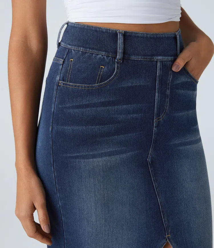 Allegra Blu™ – Midi-Jeansrock mit Charme & Komfort MOKKAKAI