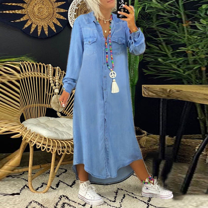 Lilla™ | Bequemes Hemdkleid aus Denim MOKKAKAI