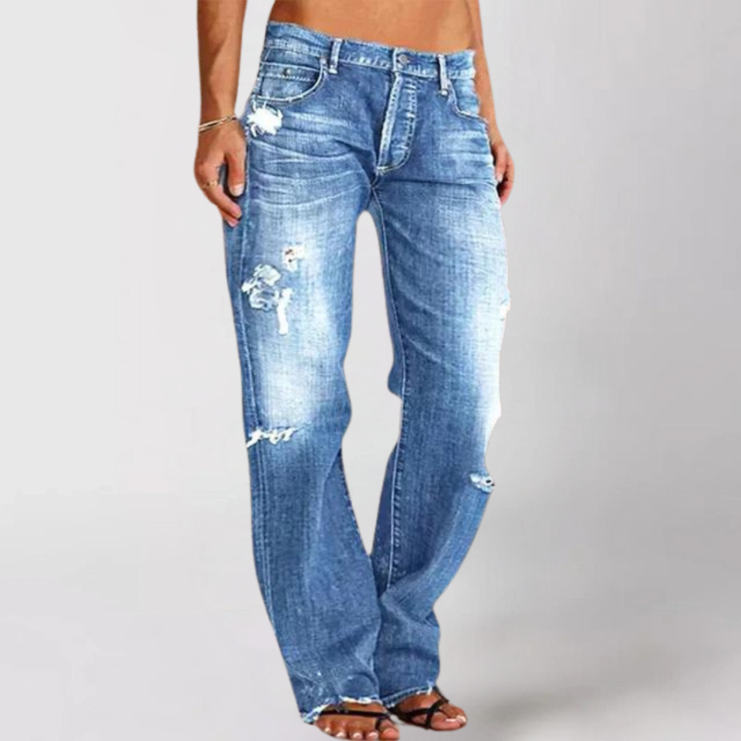 Viktoria™ | Lockere weit geschnittene Denim Jeans für Damen MOKKAKAI
