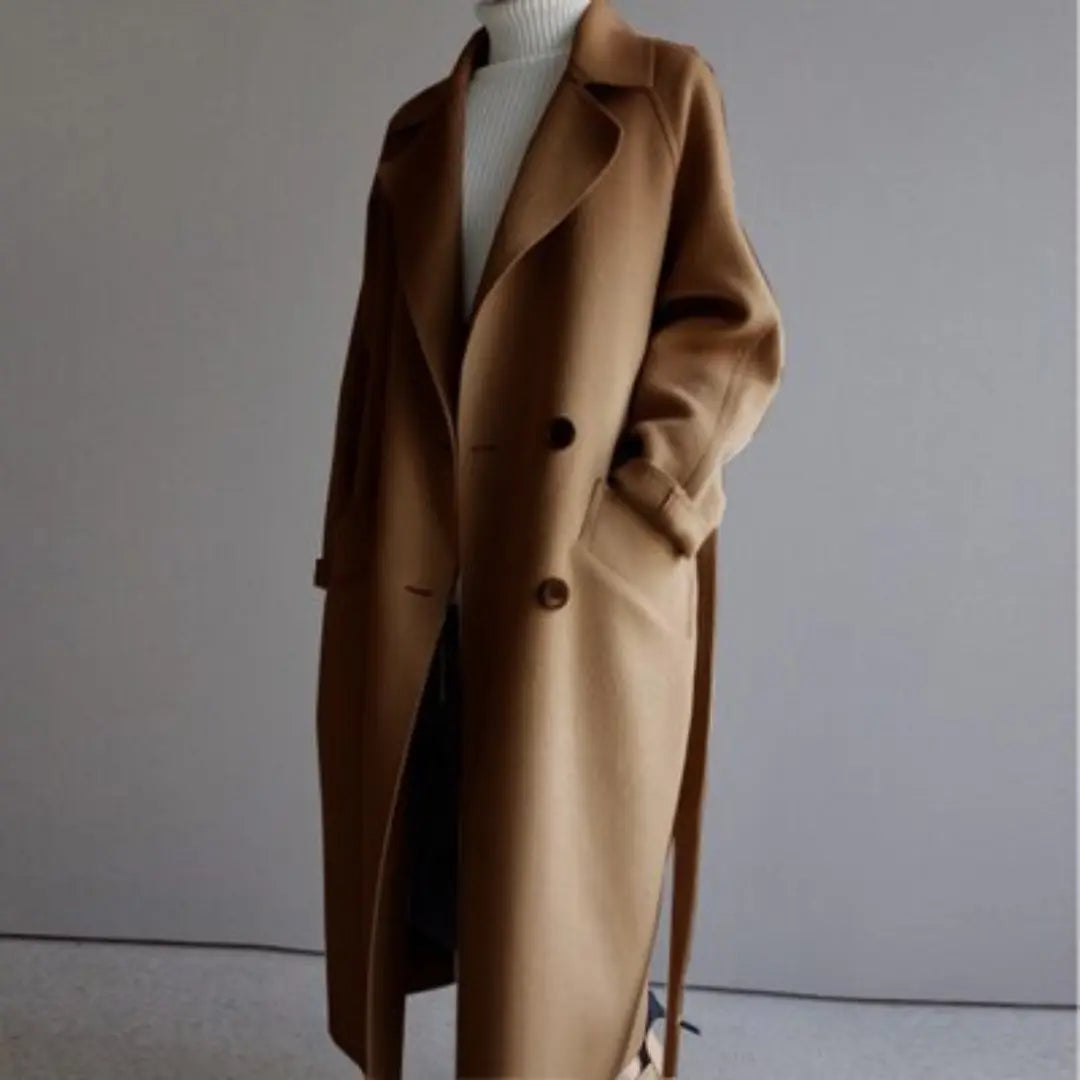 Janna | Eleganter langer Mantel MOKKAKAI