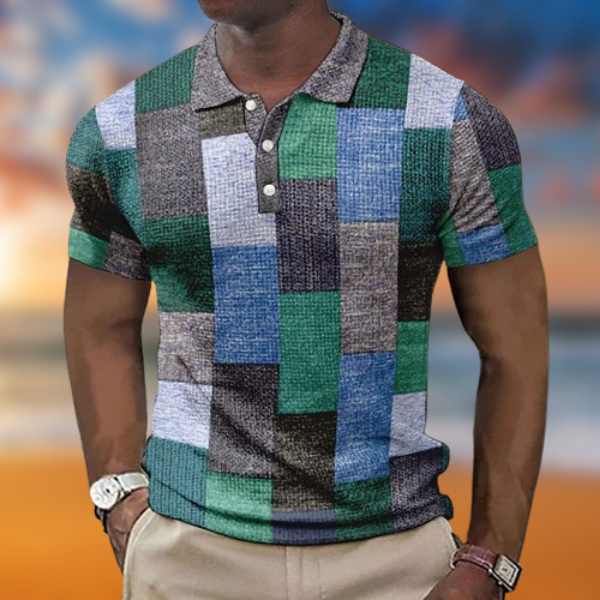 Flavio™ | Kariertes Poloshirt für Männer MOKKAKAI