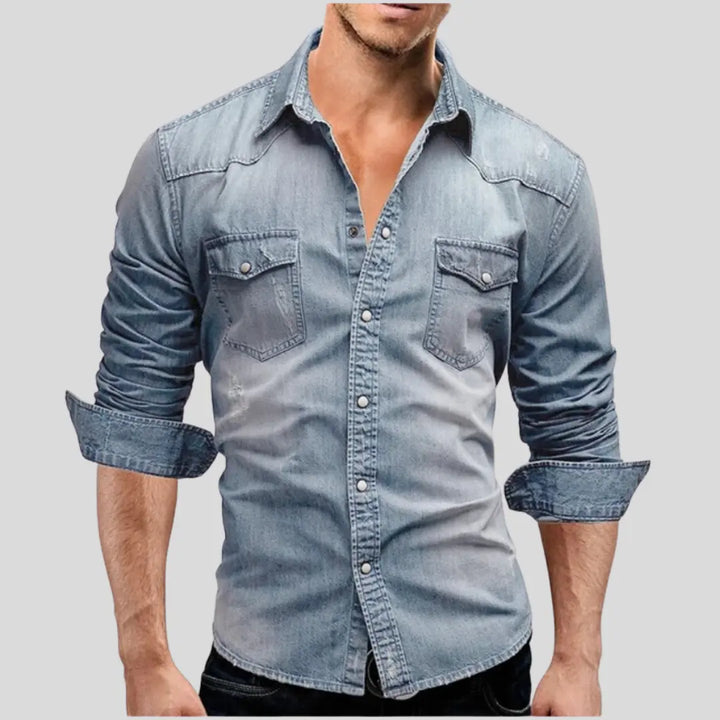Lex™ | Modernes Denim-Hemd MOKKAKAI