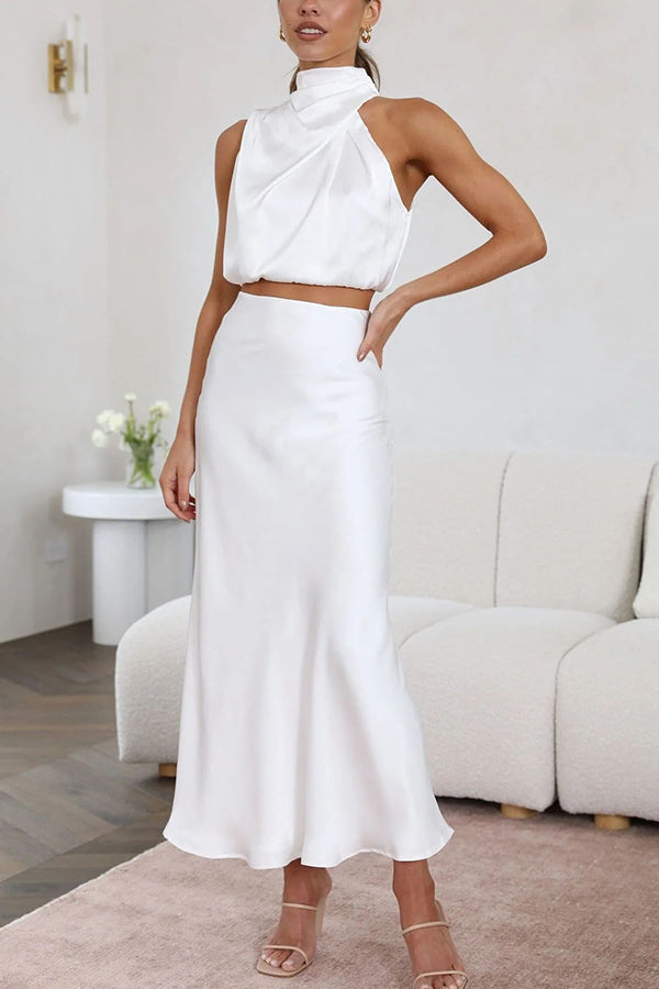 Claro™ | Zweiteilige Satin-Kleid-Sets MOKKAKAI