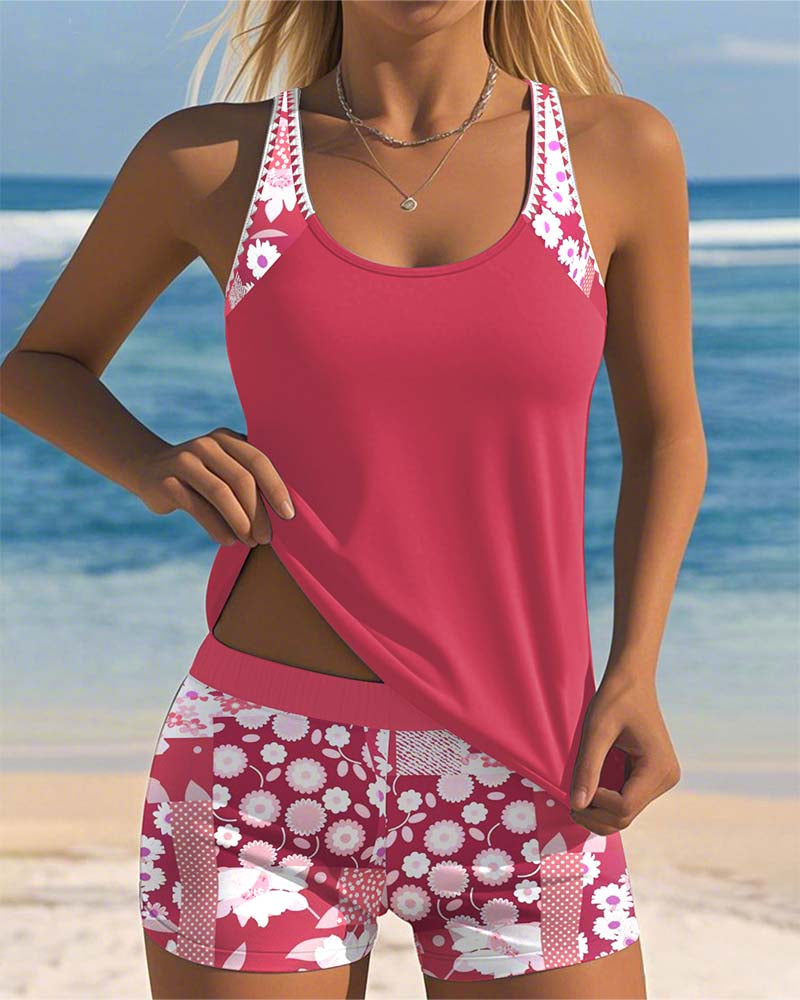 Badeanzug Tanktop Bedruckt Boxer MOKKAKAI