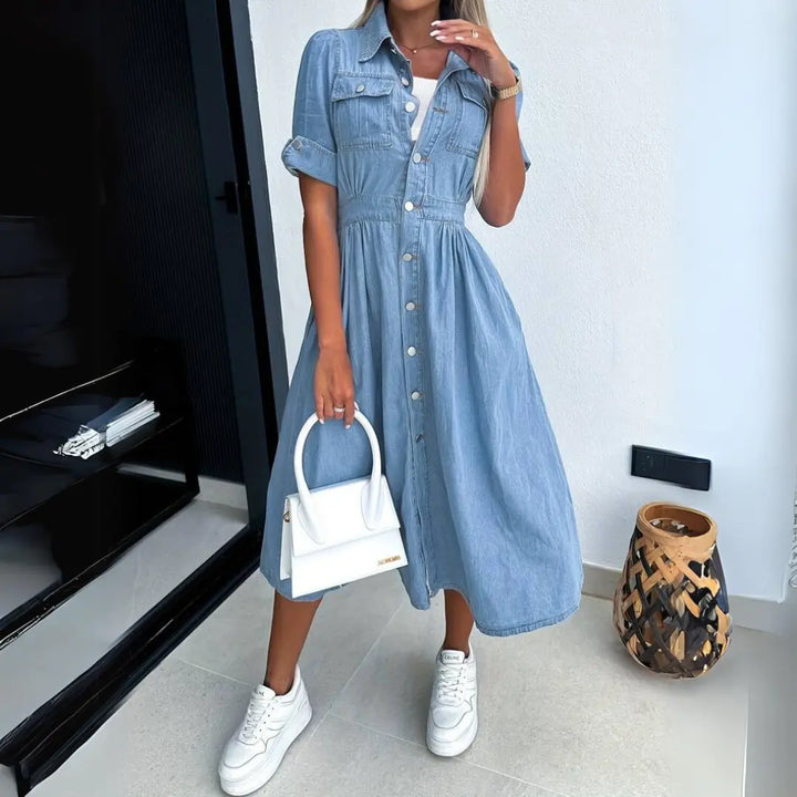 Alissa™ | Trendiges Denim Kleid MOKKAKAI