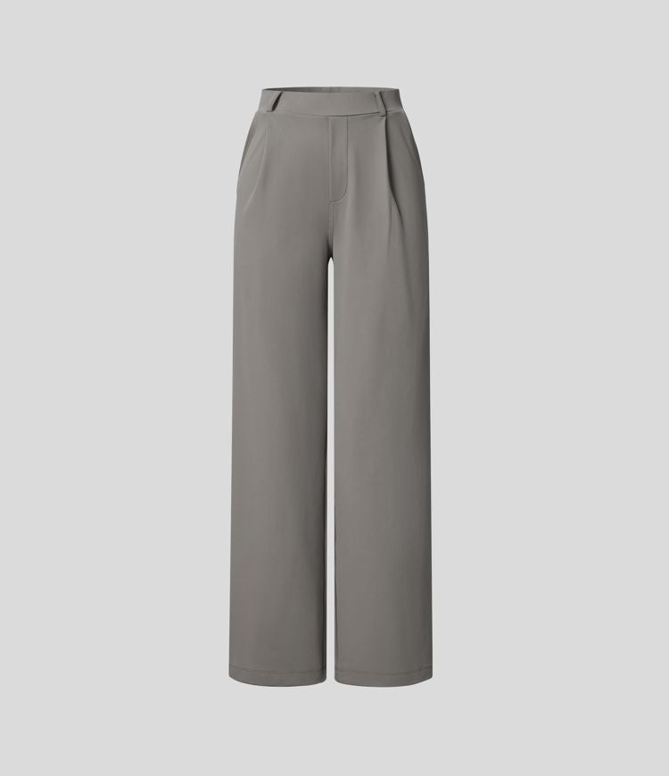 Bianca Linea™ – Plissierti Stretch-Stoffhose mit Stil & Bewegigsfreiheite MOKKAKAI