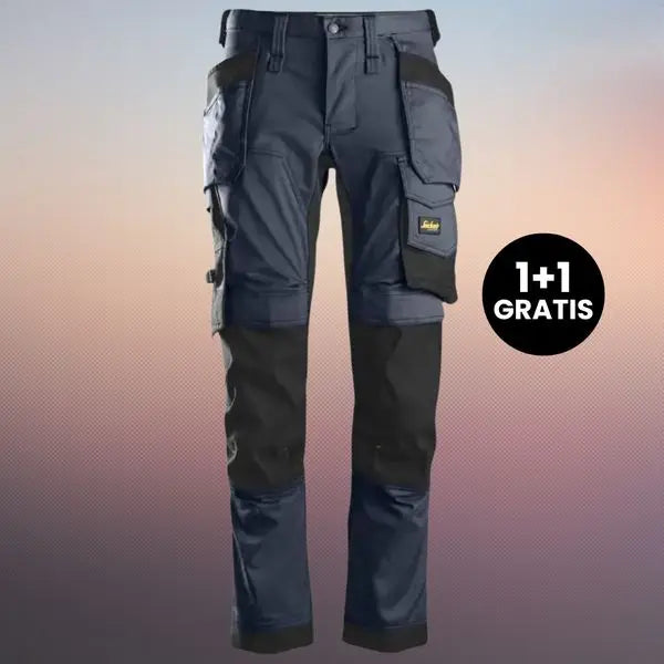 MenPro 2.0 | Stretch Arbeitshose Mit Holstertaschen ( 1+1 GRATIS) MOKKAKAI