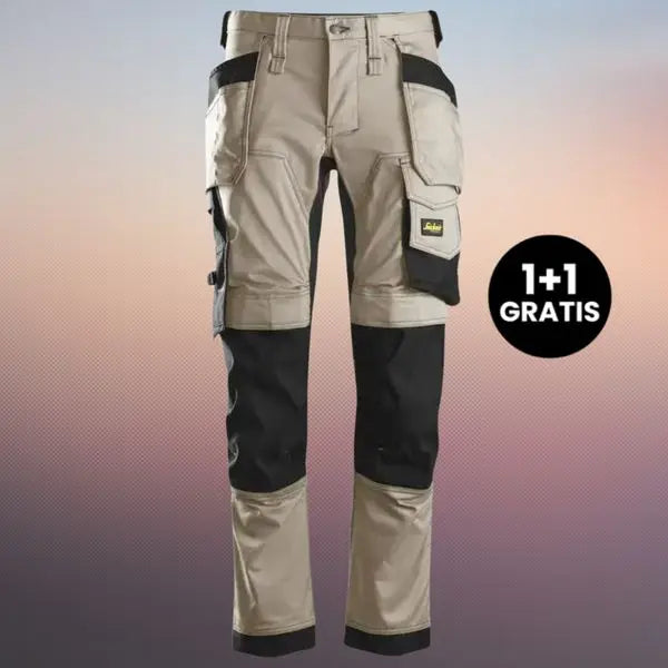 MenPro 2.0 | Stretch Arbeitshose Mit Holstertaschen ( 1+1 GRATIS) MOKKAKAI