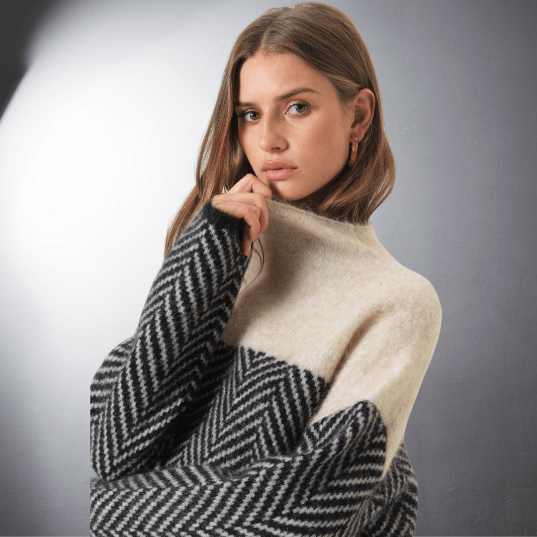 Ebba | Nachhaltiger Rollkragenpullover aus Baumwolle MOKKAKAI