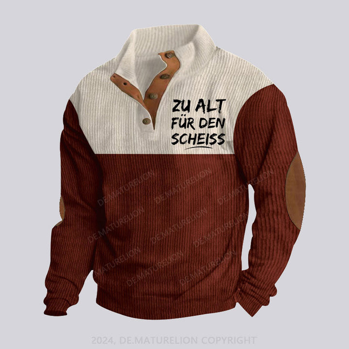 Zu Alt Für Den Scheiss Stehkragen Knopf Polo Shirt – Ansicht 4