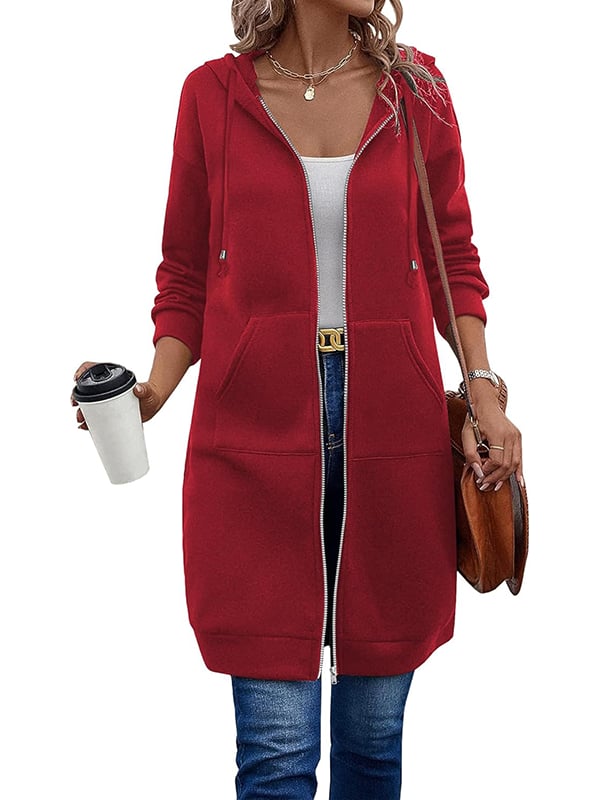 🎁🔥Letzter Tag des Ausverkaufs 50 % RABATT🔥Damen Freizeit-Fleece-Hoodies mit Reißverschluss MOKKAKAI