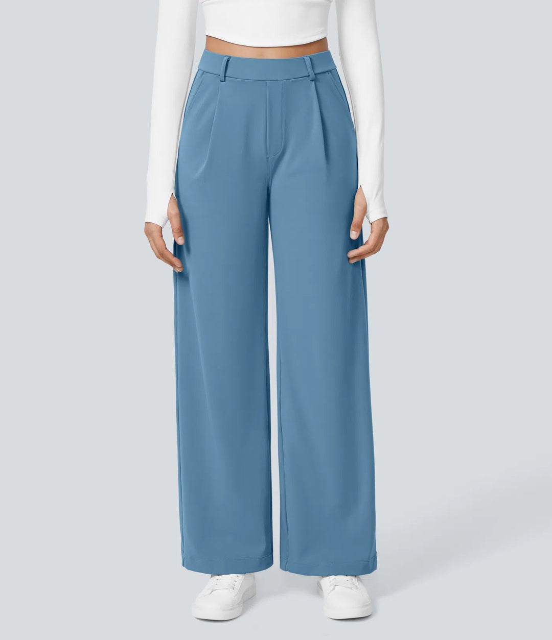 Bianca Linea™ – Plissierti Stretch-Stoffhose mit Stil & Bewegigsfreiheite MOKKAKAI