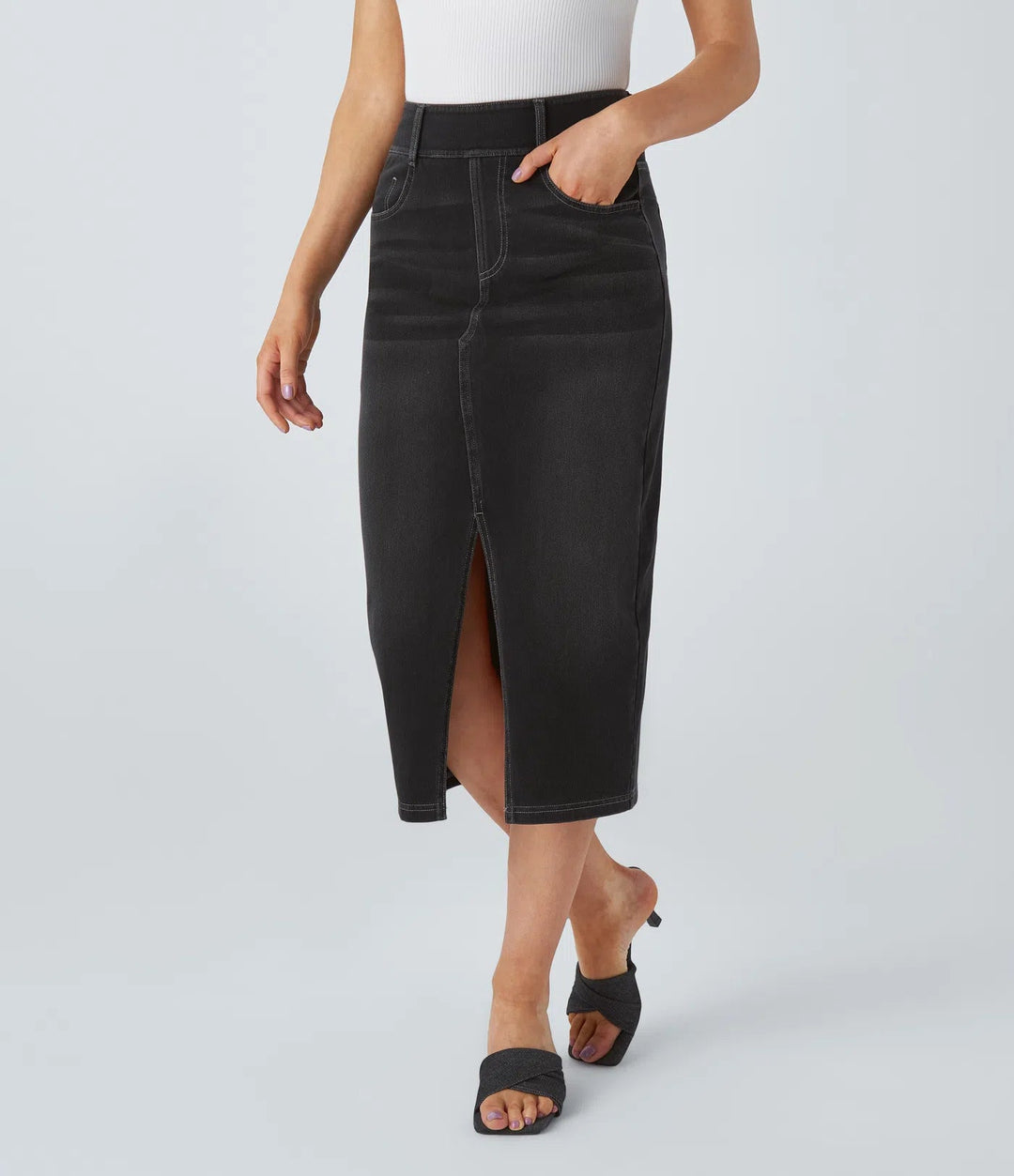 Allegra Blu™ – Midi-Jeansrock mit Charme & Komfort MOKKAKAI