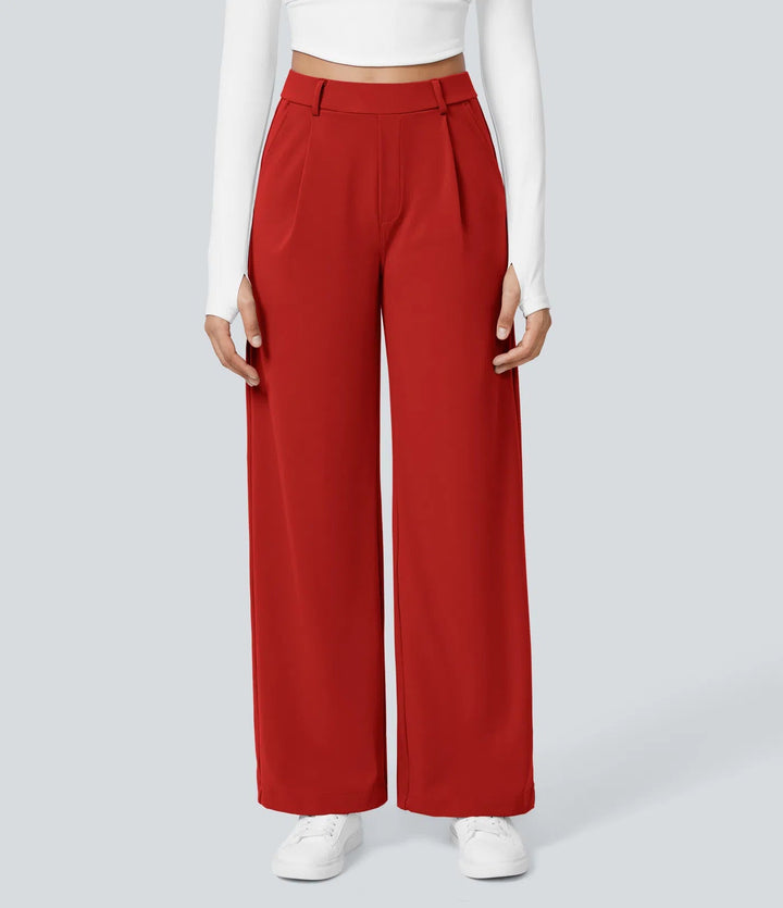 Bianca Linea™ – Plissierti Stretch-Stoffhose mit Stil & Bewegigsfreiheite MOKKAKAI