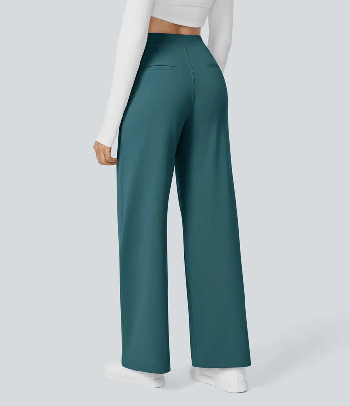 Bianca Linea™ – Plissierti Stretch-Stoffhose mit Stil & Bewegigsfreiheite MOKKAKAI