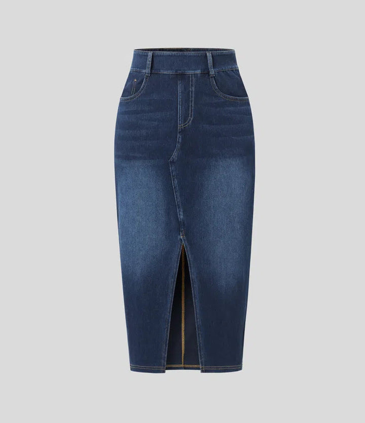 Allegra Blu™ – Midi-Jeansrock mit Charme & Komfort MOKKAKAI