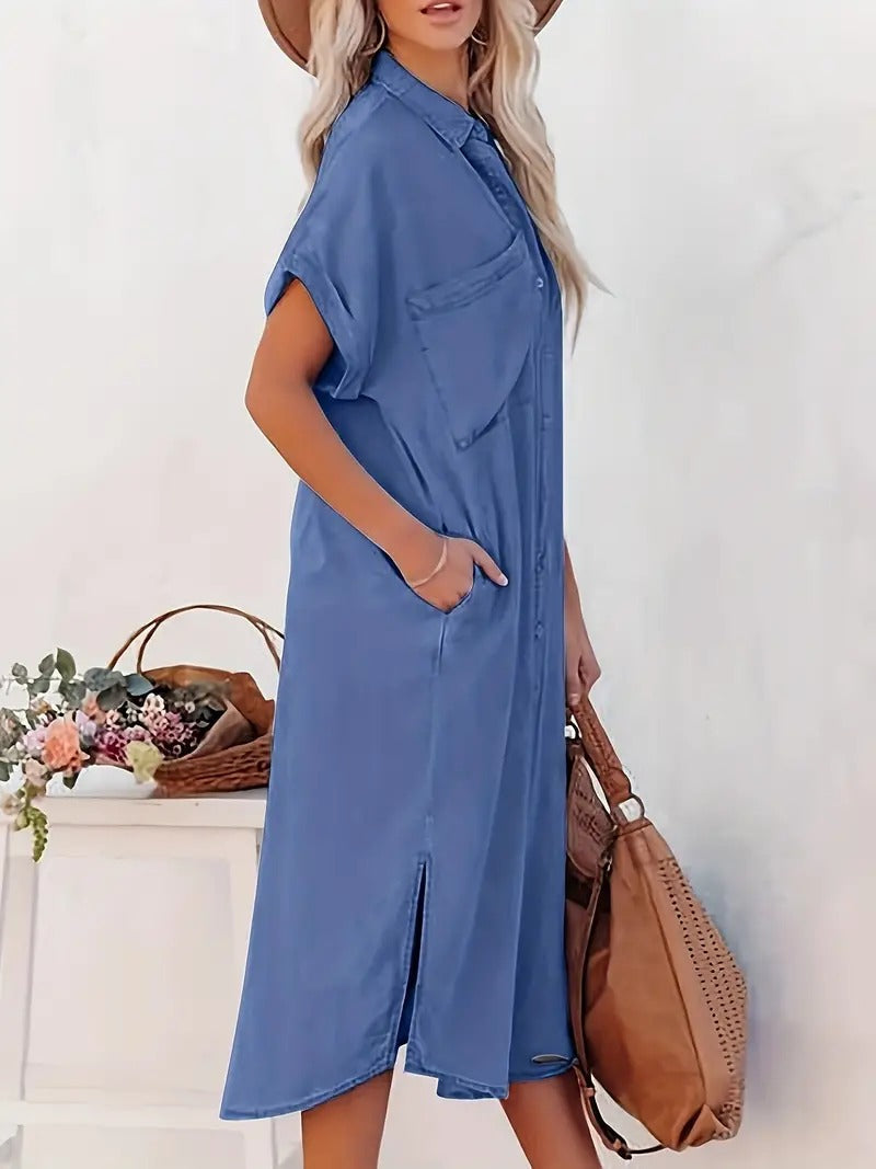 Nina™ | Hemdkleid mit festen Taschen MOKKAKAI