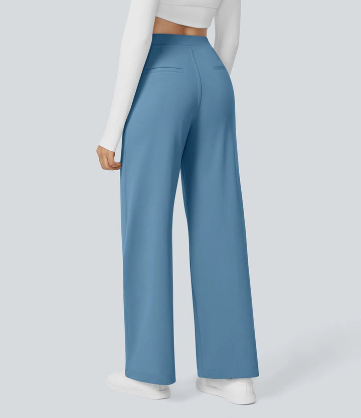 Bianca Linea™ – Plissierti Stretch-Stoffhose mit Stil & Bewegigsfreiheite MOKKAKAI
