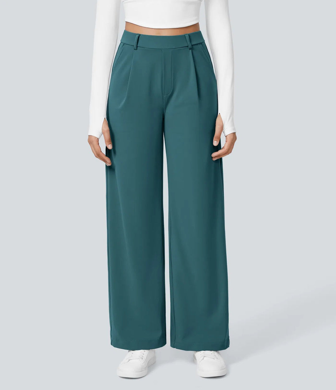 Bianca Linea™ – Plissierti Stretch-Stoffhose mit Stil & Bewegigsfreiheite MOKKAKAI