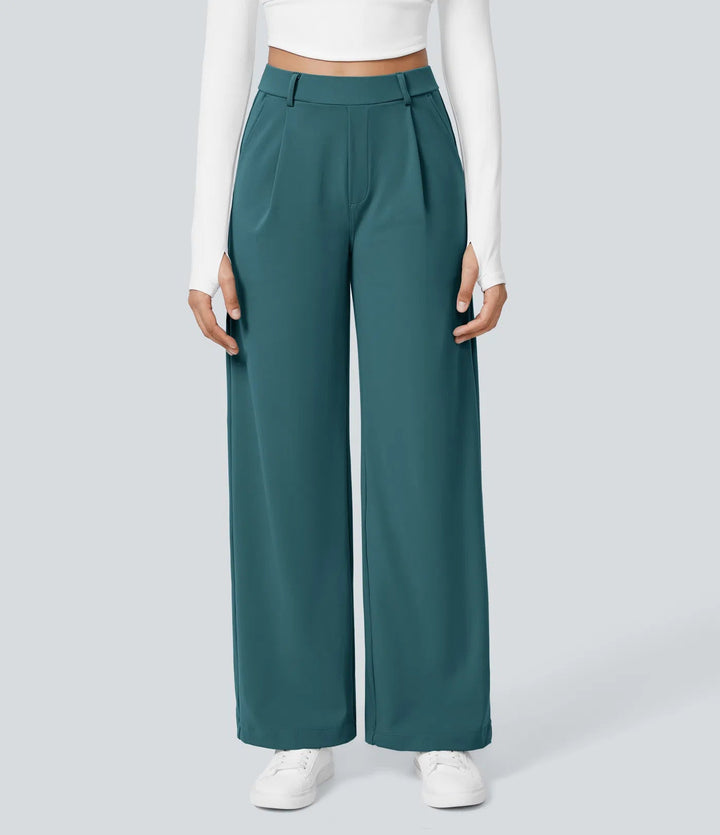 Bianca Linea™ – Plissierti Stretch-Stoffhose mit Stil & Bewegigsfreiheite MOKKAKAI