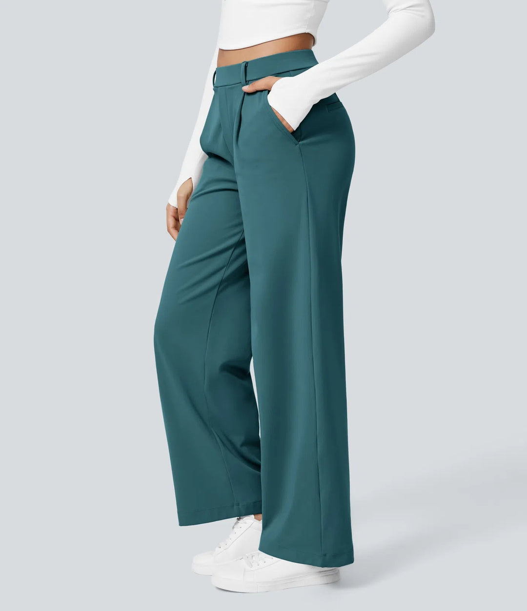 Bianca Linea™ – Plissierti Stretch-Stoffhose mit Stil & Bewegigsfreiheite MOKKAKAI