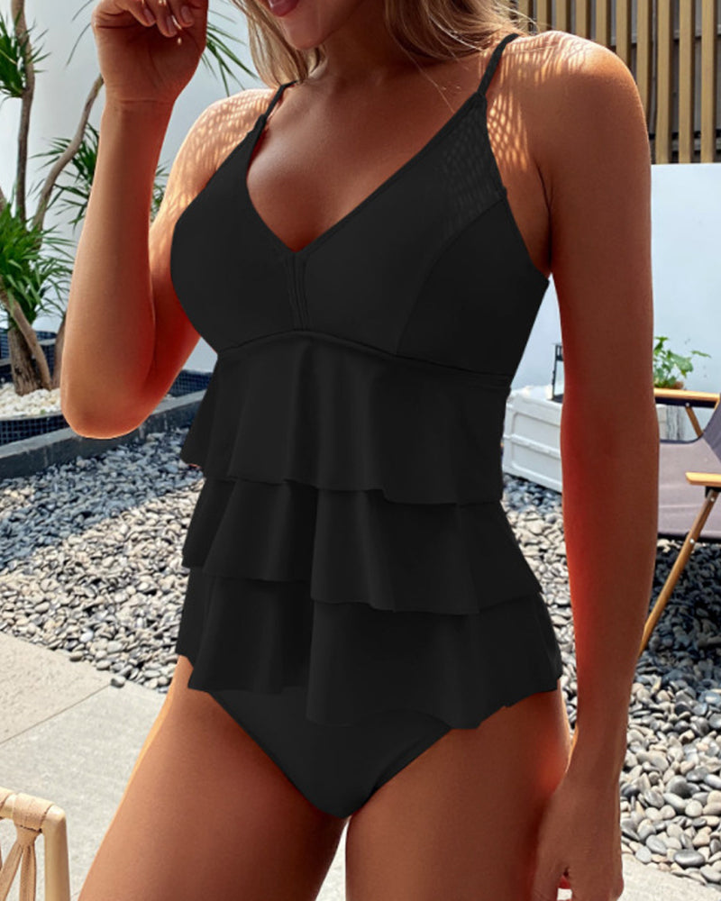 Indigo™ | Rüschen-Split-Tankini MOKKAKAI
