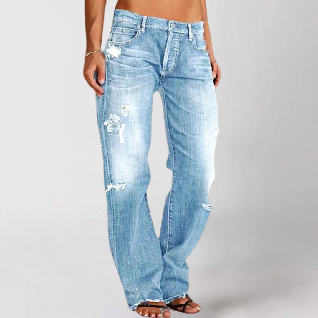 Viktoria™ | Lockere weit geschnittene Denim Jeans für Damen MOKKAKAI