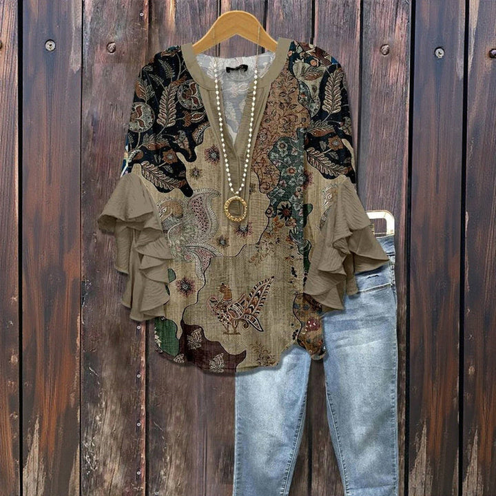 Vintage Lässige Bluse MOKKAKAI