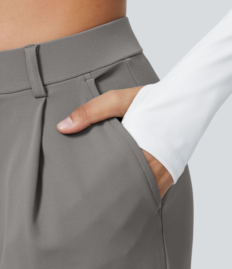 Bianca Linea™ – Plissierti Stretch-Stoffhose mit Stil & Bewegigsfreiheite MOKKAKAI