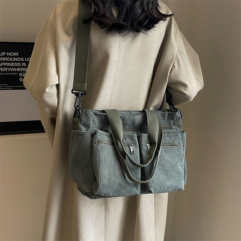 Amalia™ – Stilvolli Tote Bag us Kordschtoff MOKKAKAI