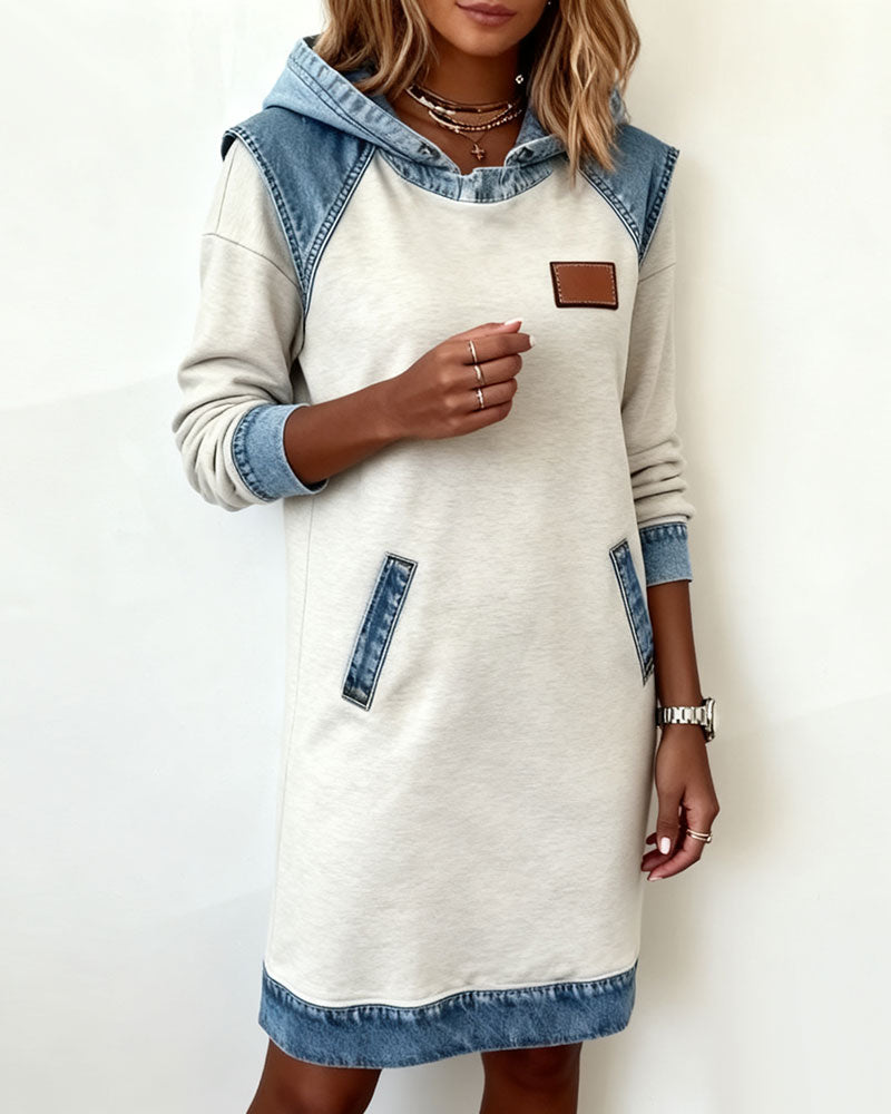Kapuzenkleid Mit Kontrast-Einsätzen MOKKAKAI