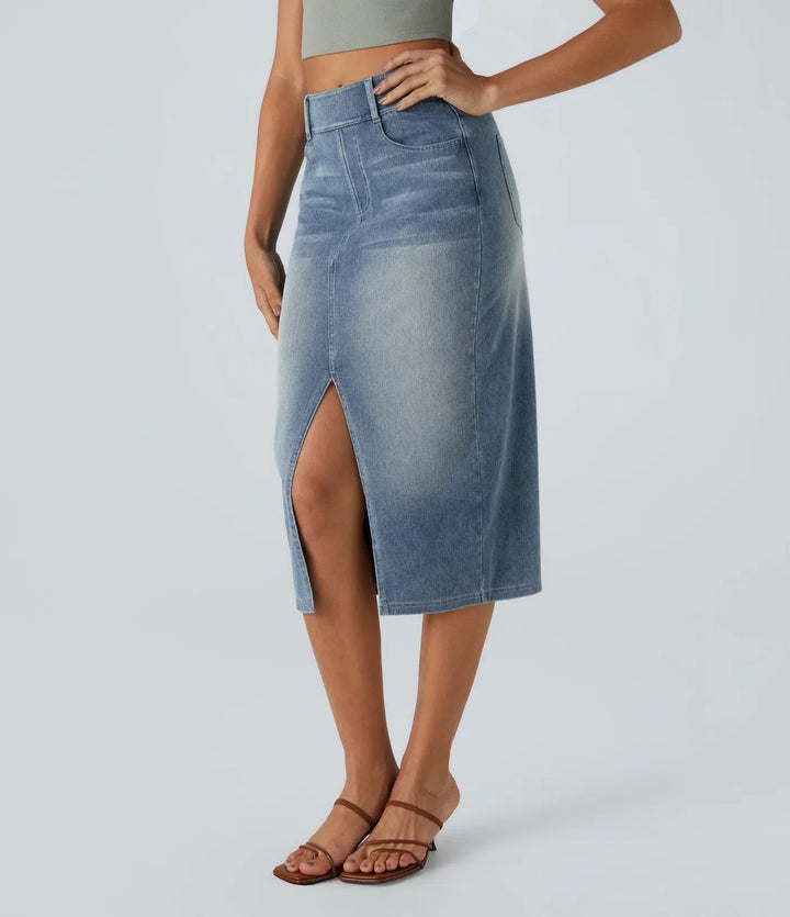 Allegra Blu™ – Midi-Jeansrock mit Charme & Komfort MOKKAKAI