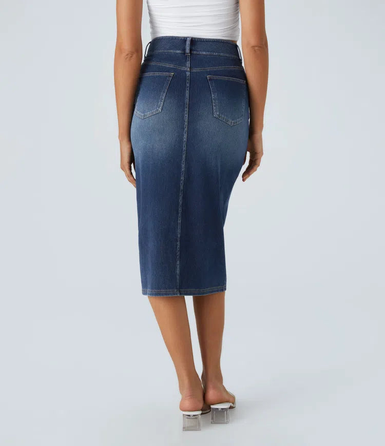 Allegra Blu™ – Midi-Jeansrock mit Charme & Komfort MOKKAKAI