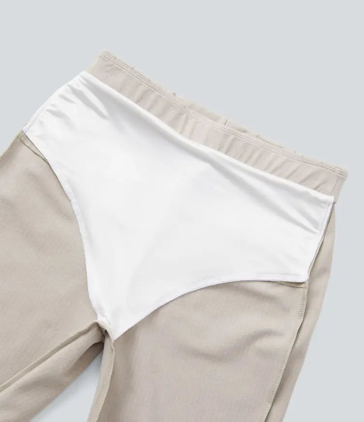 SoCinched Arbeitsleggings mit hoher Taille und Bauchkontrolle, dekorativer Knopfleiste, Reißverschlusstaschen auf der Rückseite, Fischgrätenmuster – Ansicht 7