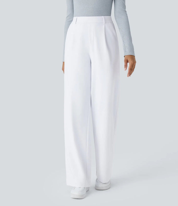 Bianca Linea™ – Plissierti Stretch-Stoffhose mit Stil & Bewegigsfreiheite MOKKAKAI