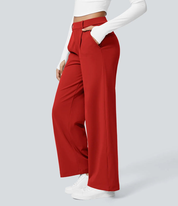 Bianca Linea™ – Plissierti Stretch-Stoffhose mit Stil & Bewegigsfreiheite MOKKAKAI