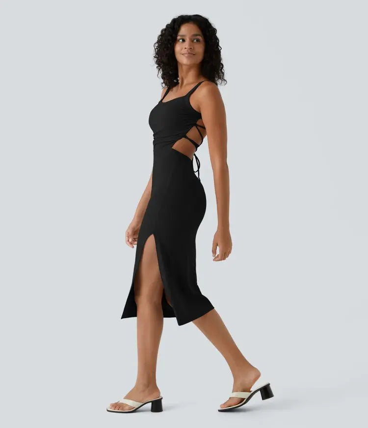 Dave - Abendkleid mit Schlitz – Eleganz und Sinnlichkeit in Perfektion MOKKAKAI