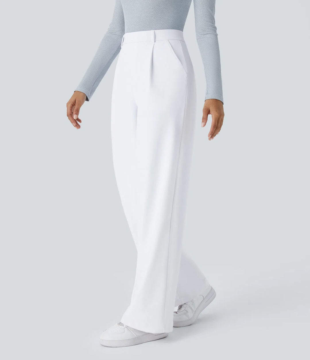 Bianca Linea™ – Plissierti Stretch-Stoffhose mit Stil & Bewegigsfreiheite MOKKAKAI